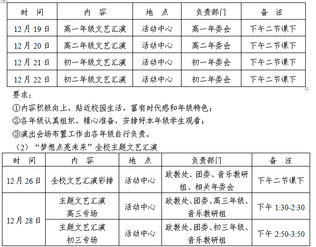 盐城市明达中学第二十六届校园文化艺术节活动方案