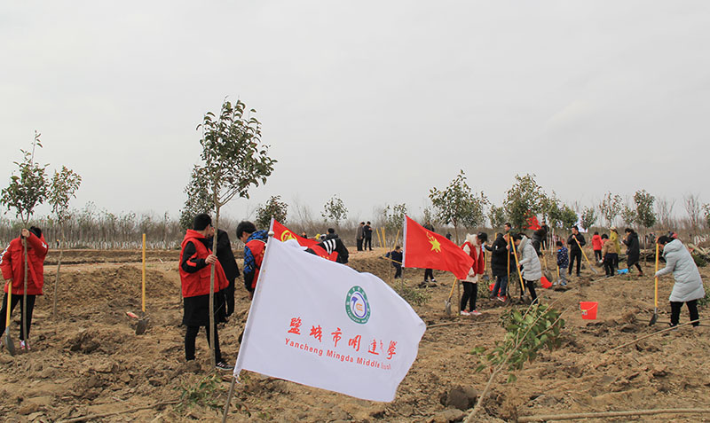 我校师生积极参加志愿植树行动