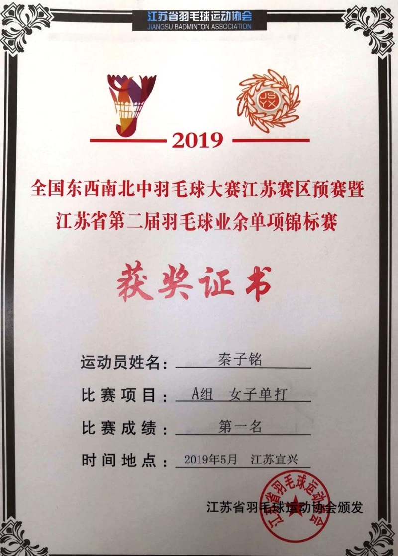 喜报三：我校学生在省羽毛球锦标赛中荣获佳绩